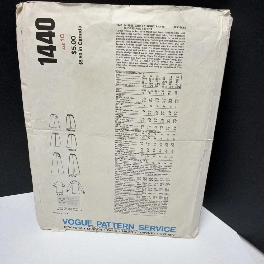 Vogue American Designer partially precut